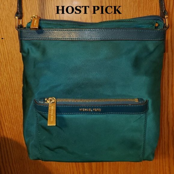 Michael Kors Handbags - *HP* Michael Kors Crossbody Nylon and Leather trim